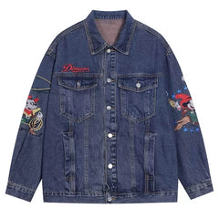 90s kids embroidery denim jacket boogzel clothing