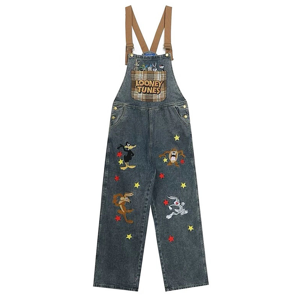 90s aesthetic embroidered overalls boogzel clothing