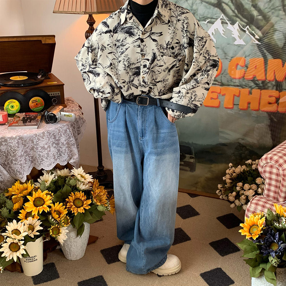 90s style floral print shirt boogzel clothing