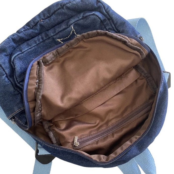 90s aesthetic denim backpack boogzel clothing