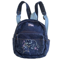 90s aesthetic denim backpack boogzel clothing