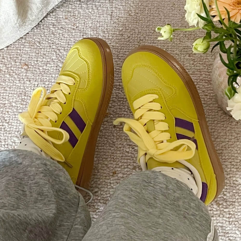 90s aesthetic yellow sneakers boogzel clothing