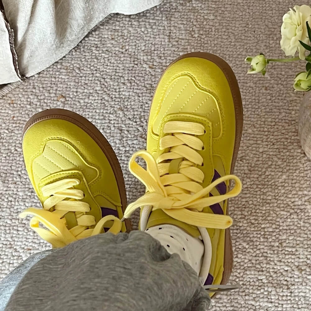 90s aesthetic yellow sneakers boogzel clothing
