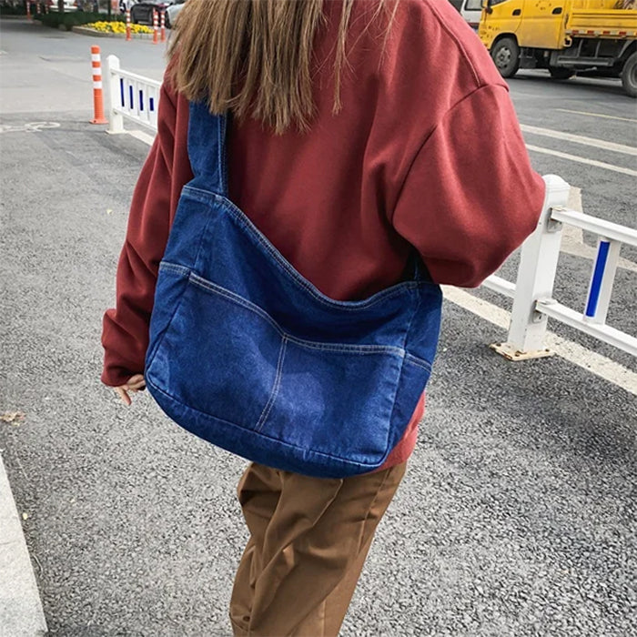 90s denim shoulder bag boogzel clothing