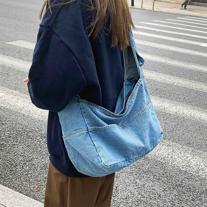 90s denim shoulder bag boogzel clothing