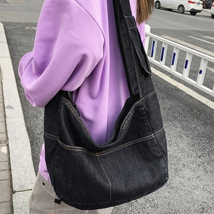 90s denim shoulder bag boogzel clothing