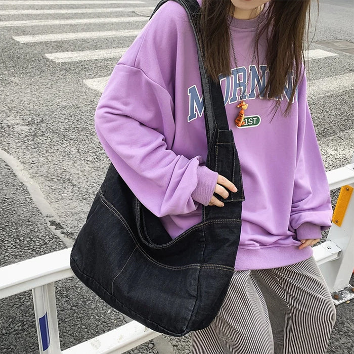 90s denim shoulder bag boogzel clothing