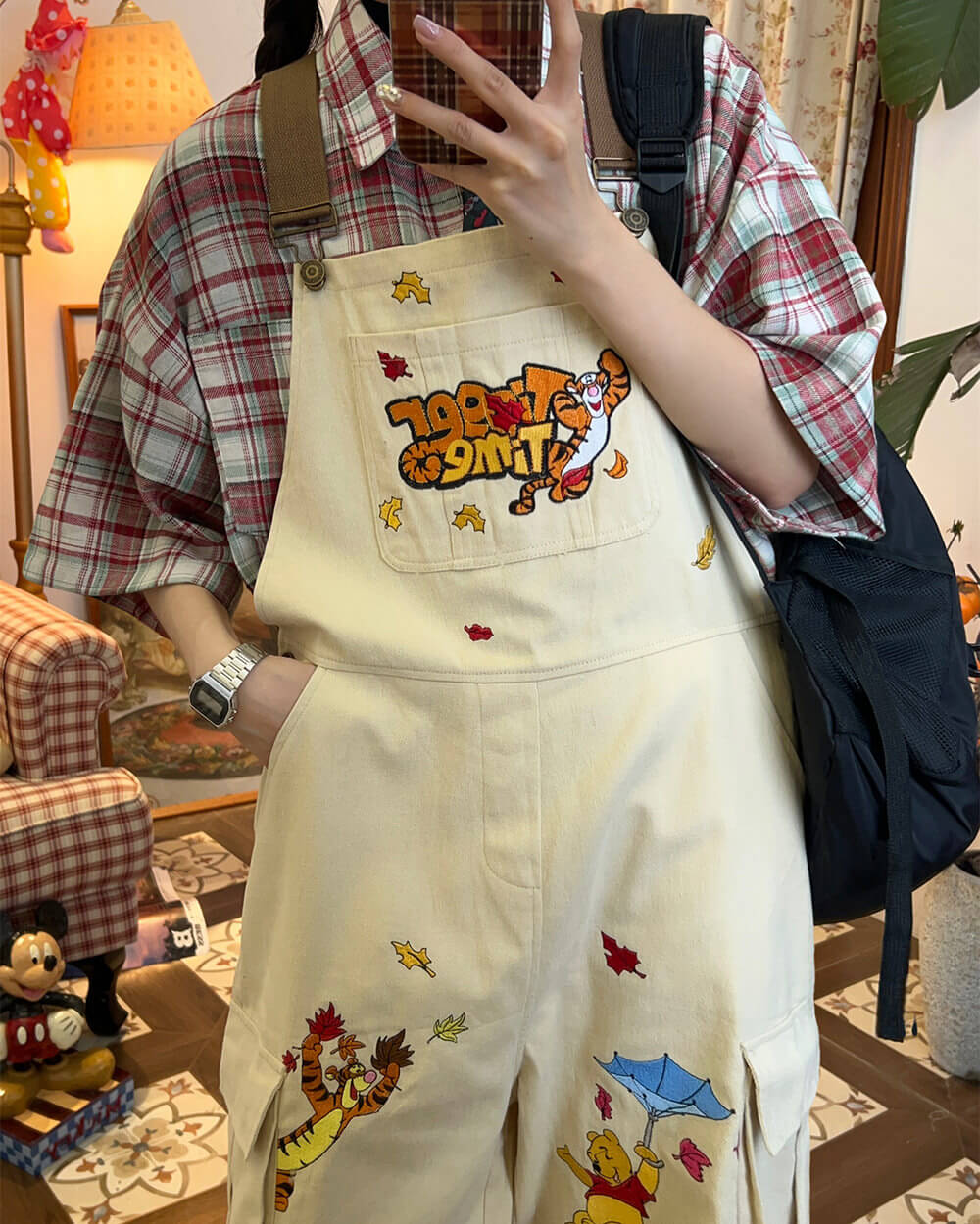 90s embroidery overalls boogzel clothing