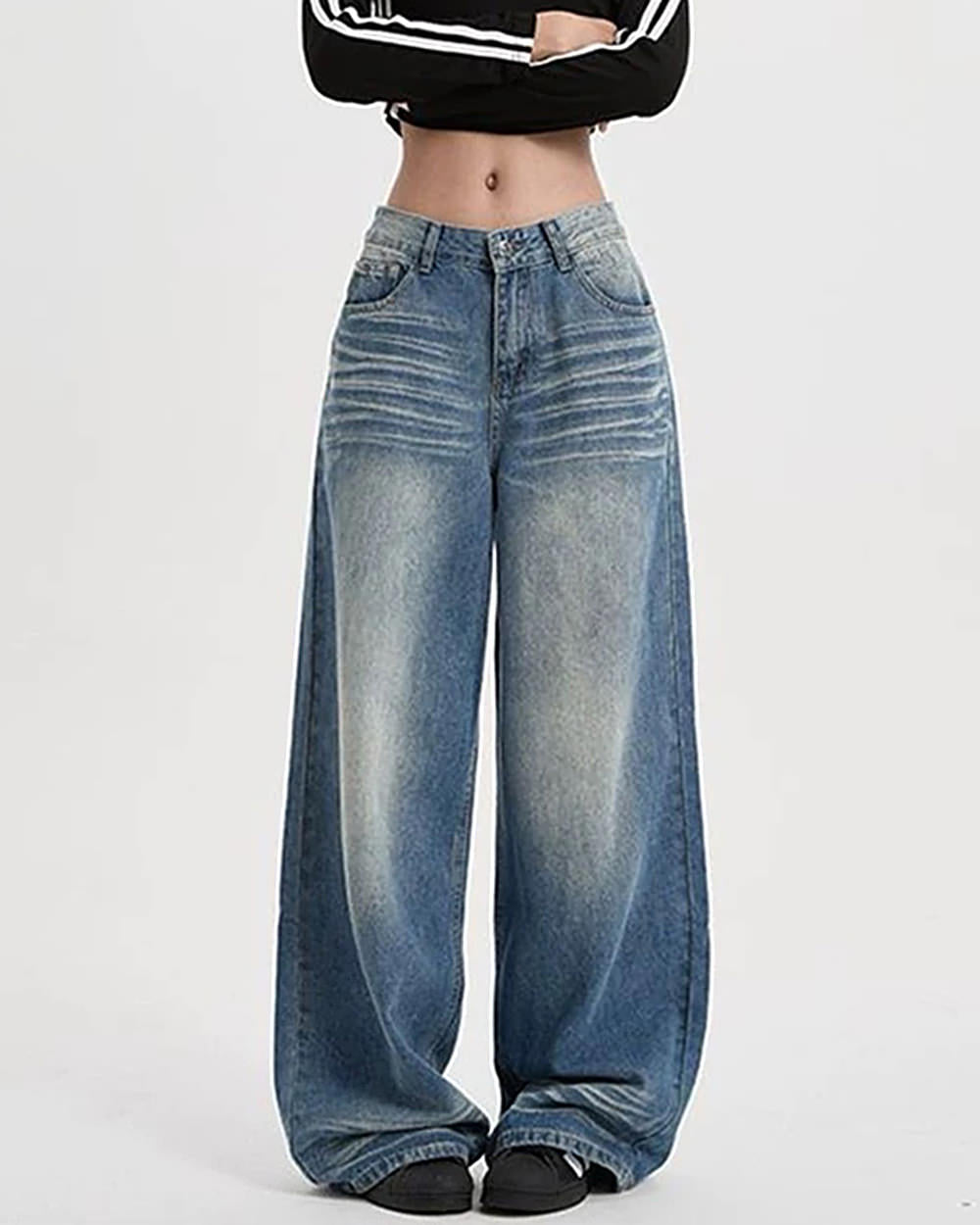 90s faded wash baggy jeans boogzel clothing