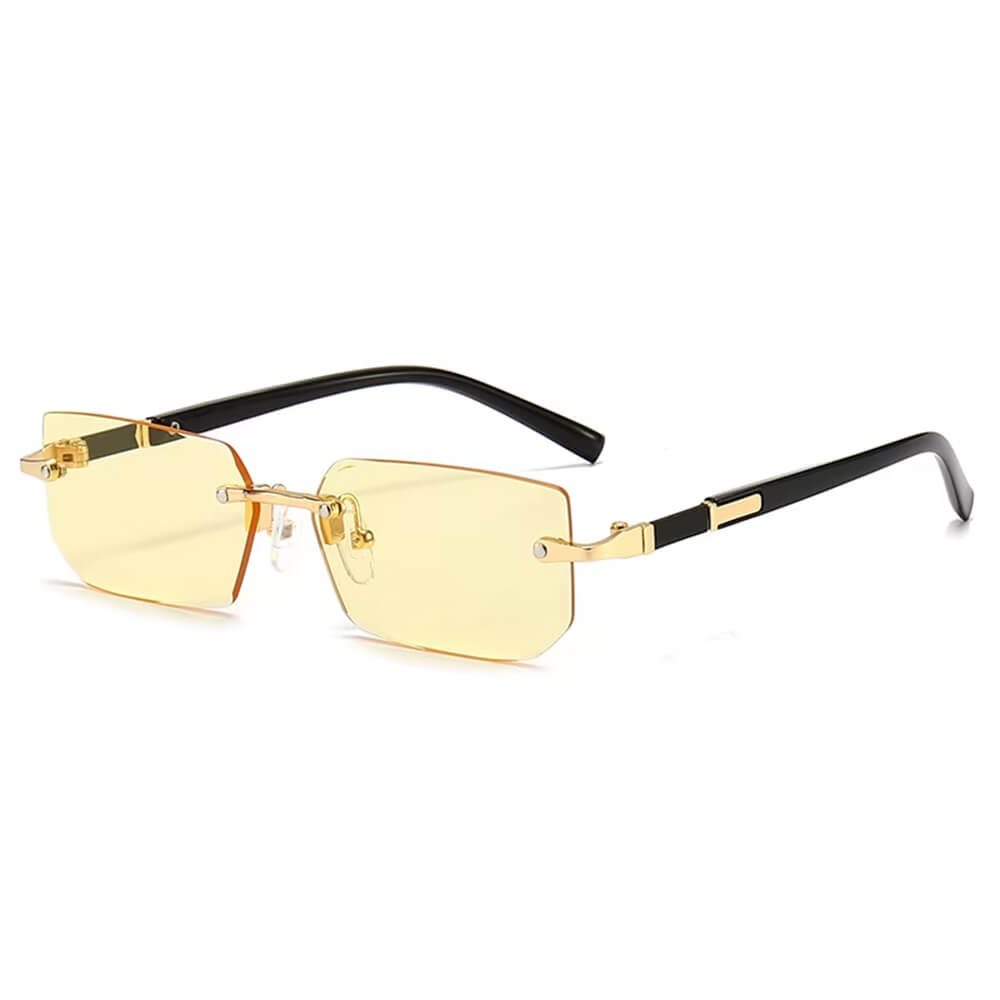 90s rectangle rimless sunglasses boogzel clothing