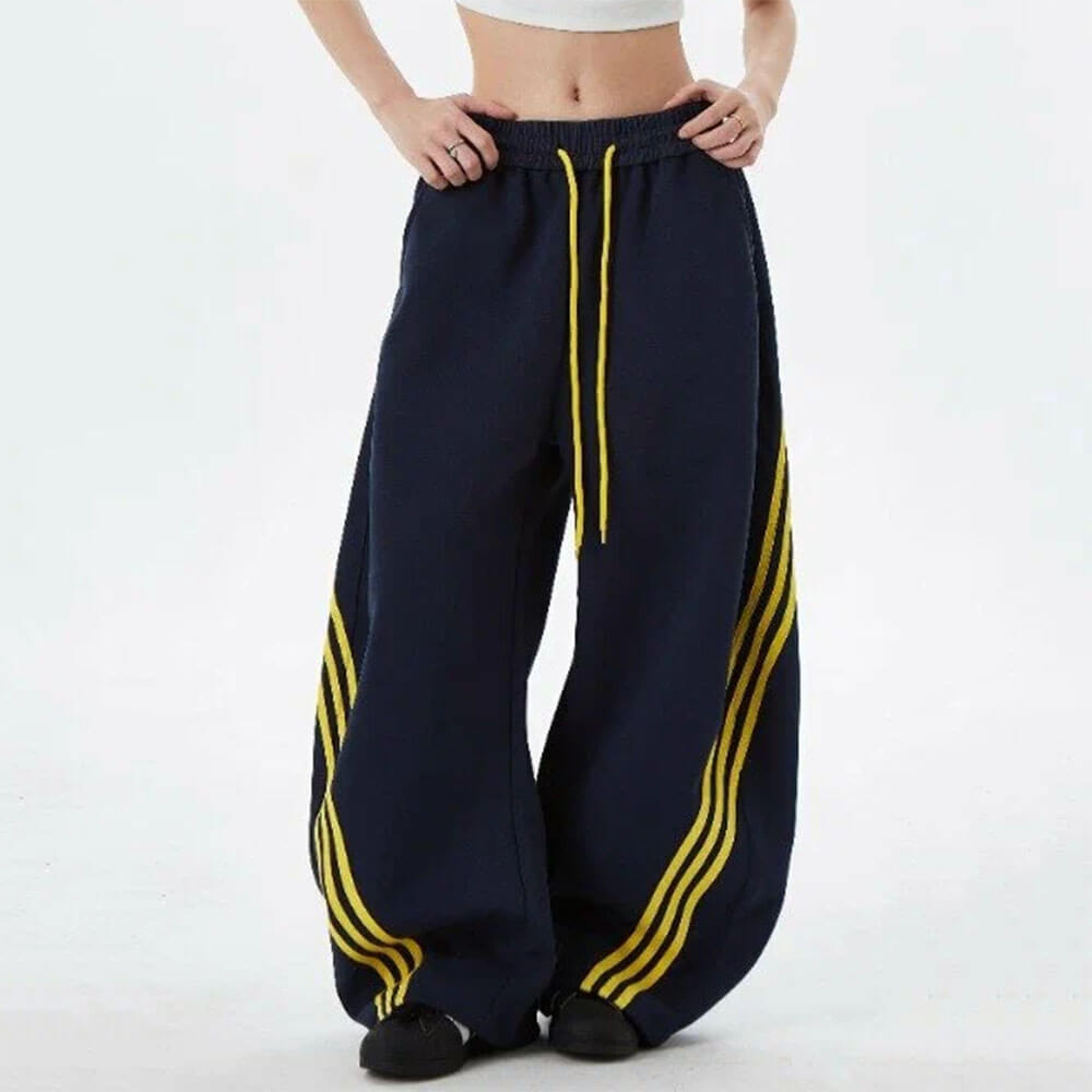 90s side stripe baggy sweatpants boogzel clothing