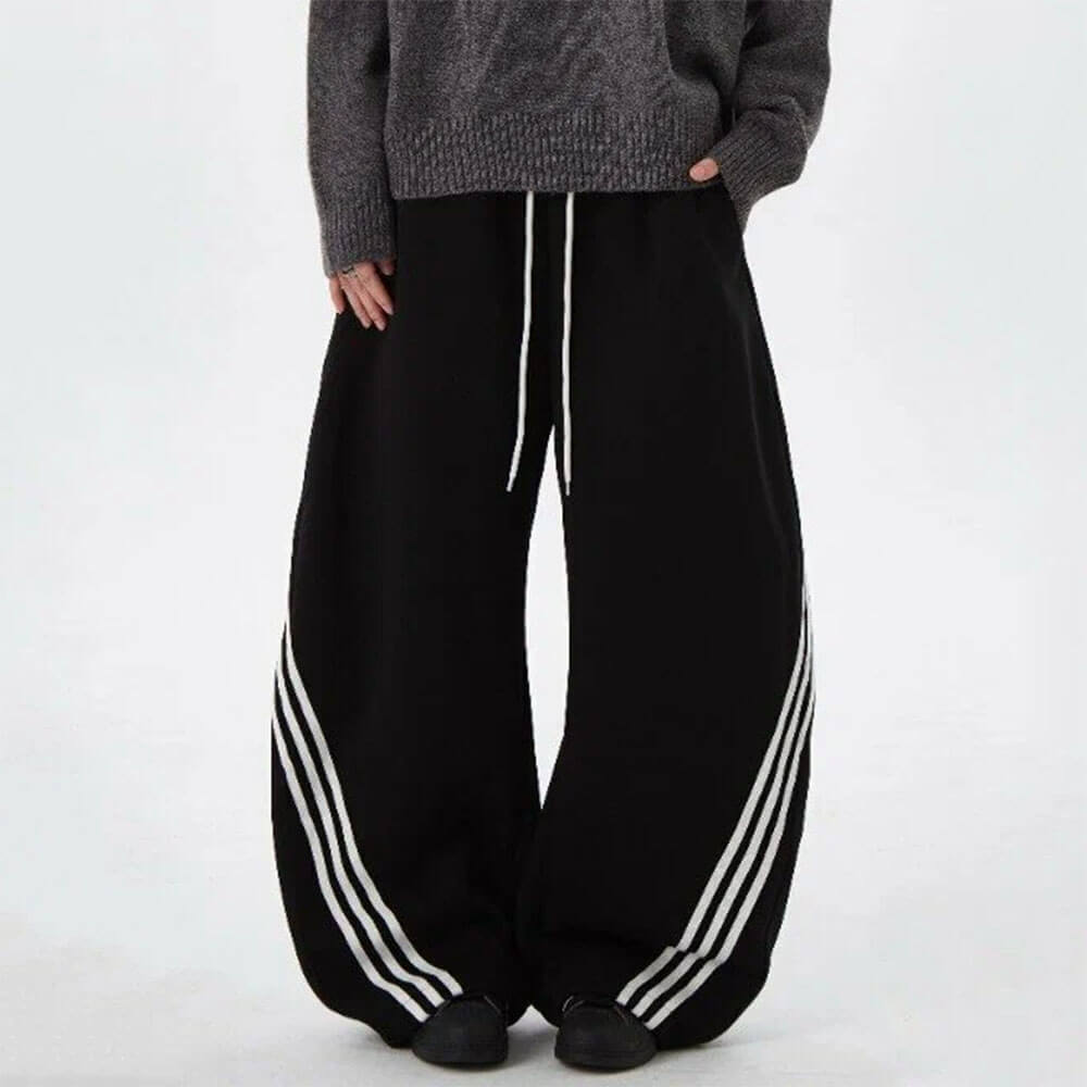 90s side stripe baggy sweatpants boogzel clothing