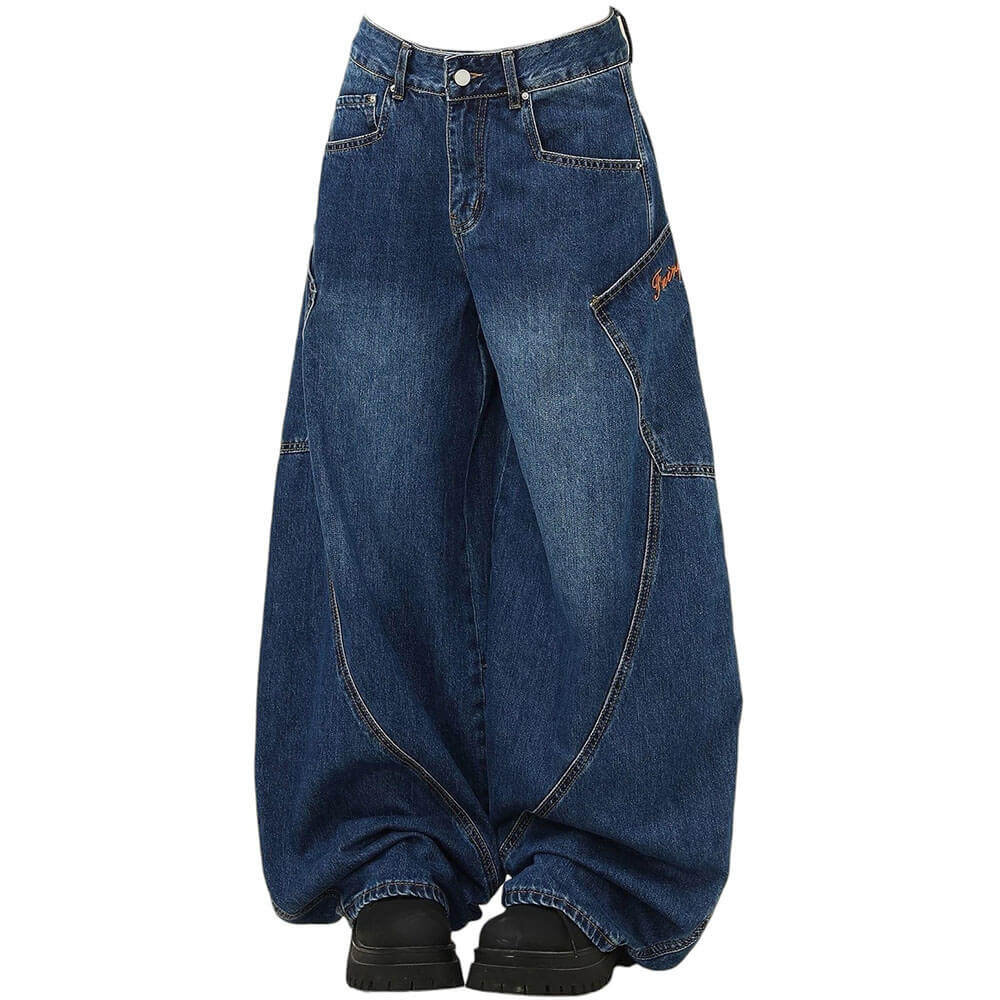 90s style wide leg jeans boogzel clothing