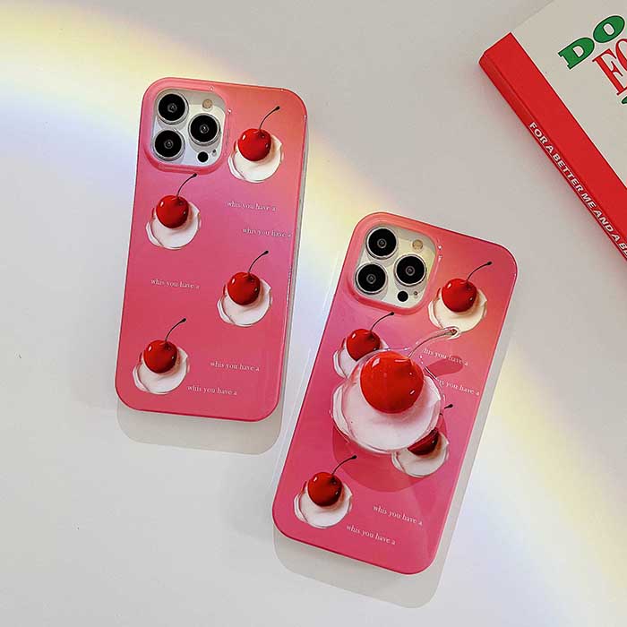 aesthetic cherry iphone case boogzel apparel