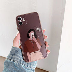 aesthetic girl iphone case boogzel apparel