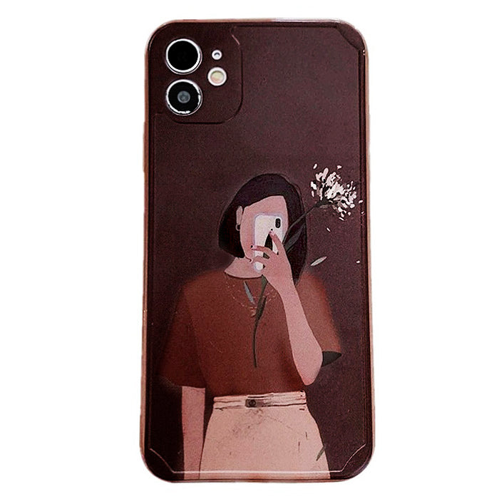 aesthetic girl iphone case boogzel apparel