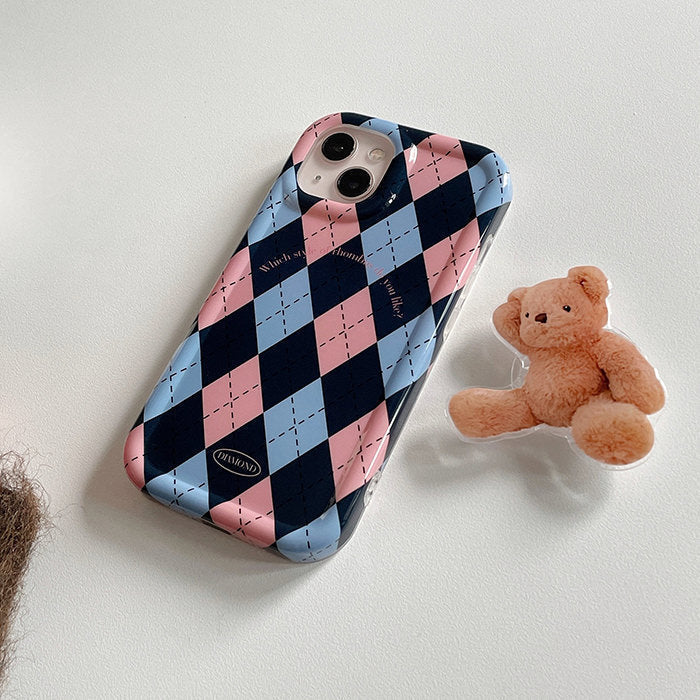 argyle bear popsocket iphone case boogzel apparel