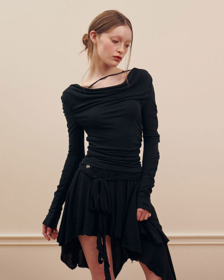 Balletcore skirt, ballet skirt, mini skirt, Balletcore Asymmetrical Mid Skirt