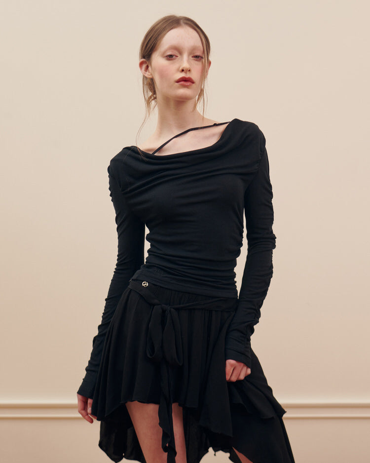 Balletcore skirt, ballet skirt, mini skirt, Balletcore Asymmetrical Mid Skirt