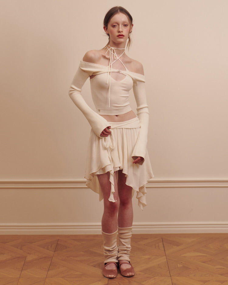 Balletcore skirt, ballet skirt, mini skirt, Balletcore Asymmetrical Mid Skirt