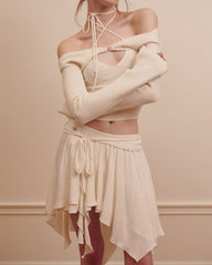 Balletcore skirt, ballet skirt, mini skirt, Balletcore Asymmetrical Mid Skirt