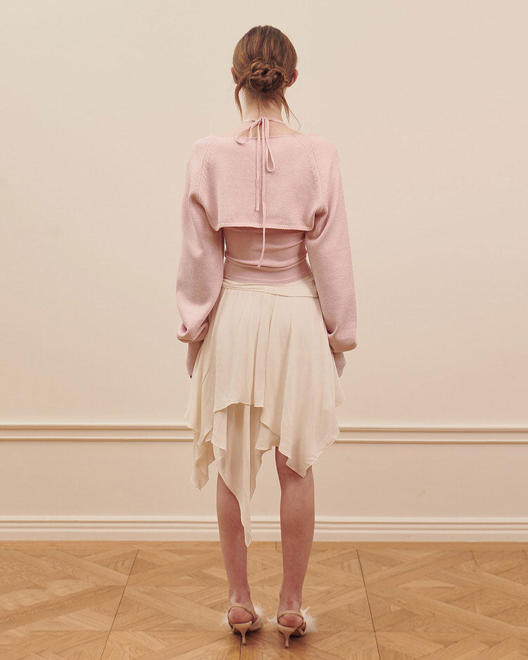 Balletcore skirt, ballet skirt, mini skirt, Balletcore Asymmetrical Mid Skirt