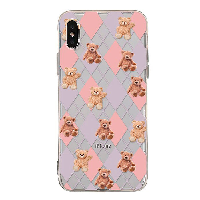 bear argyle iphone case boogzel apparel
