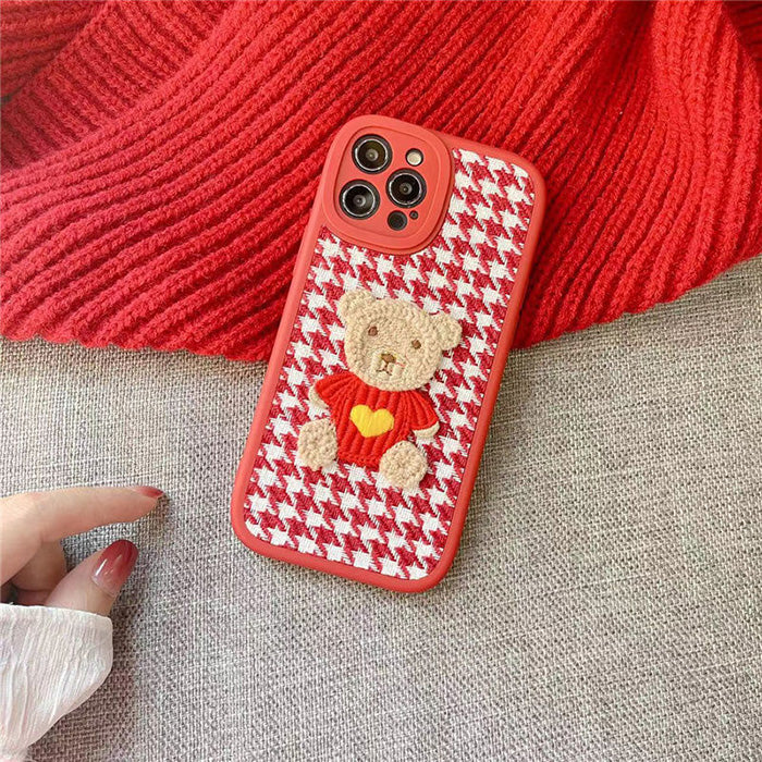 bear embroidered iphone case boogzel apparel