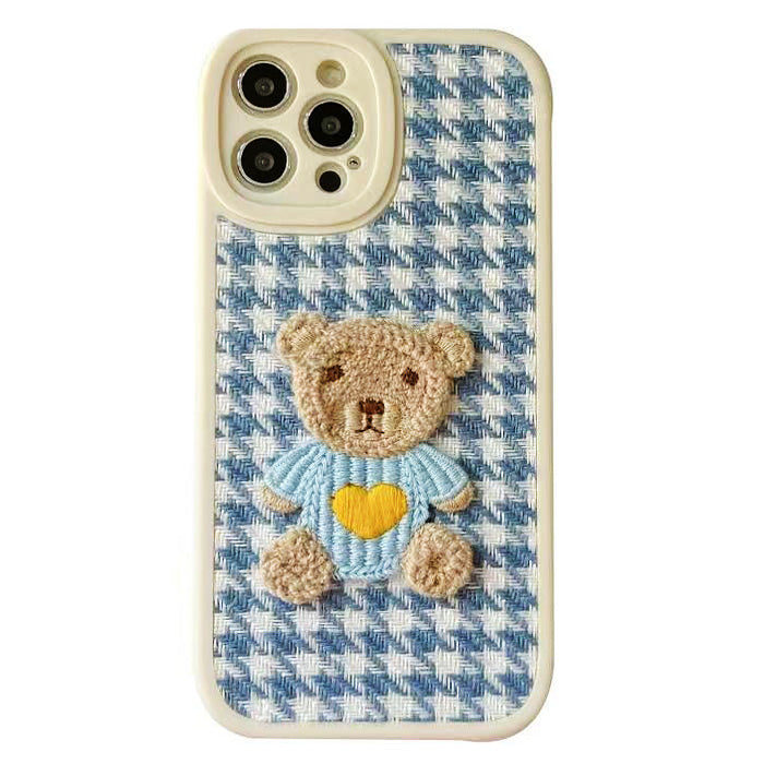 bear embroidered iphone case boogzel apparel