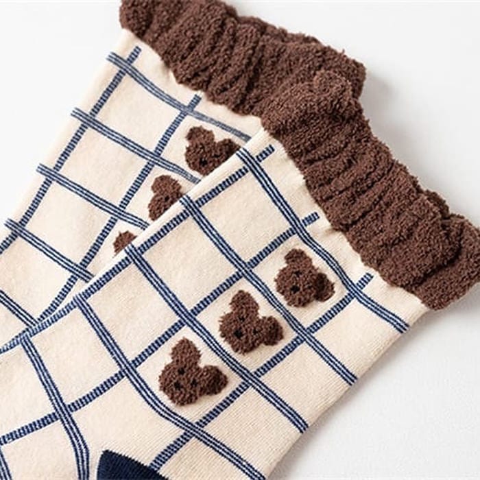 brown plaid socks boogzel apparel