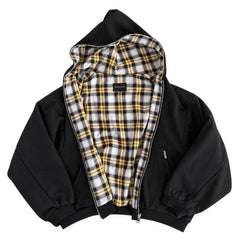 Black-Yellow-90s-Plaid-Reversible-Hoodie-boogzel-clothing