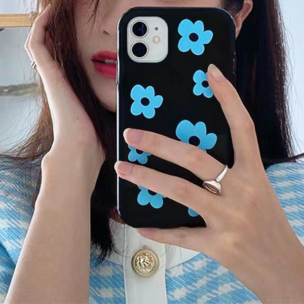 blue flower iphone case boogzel apparel