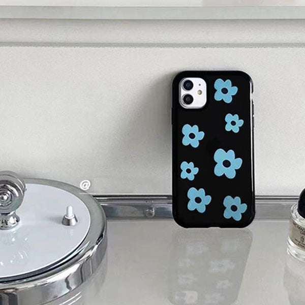 blue flower iphone case boogzel apparel