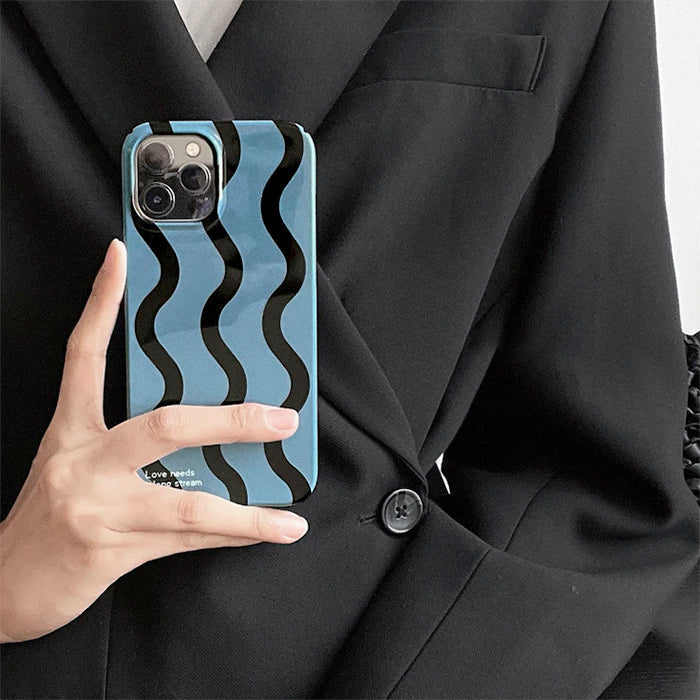 blue striped iphone case boogzel apparel