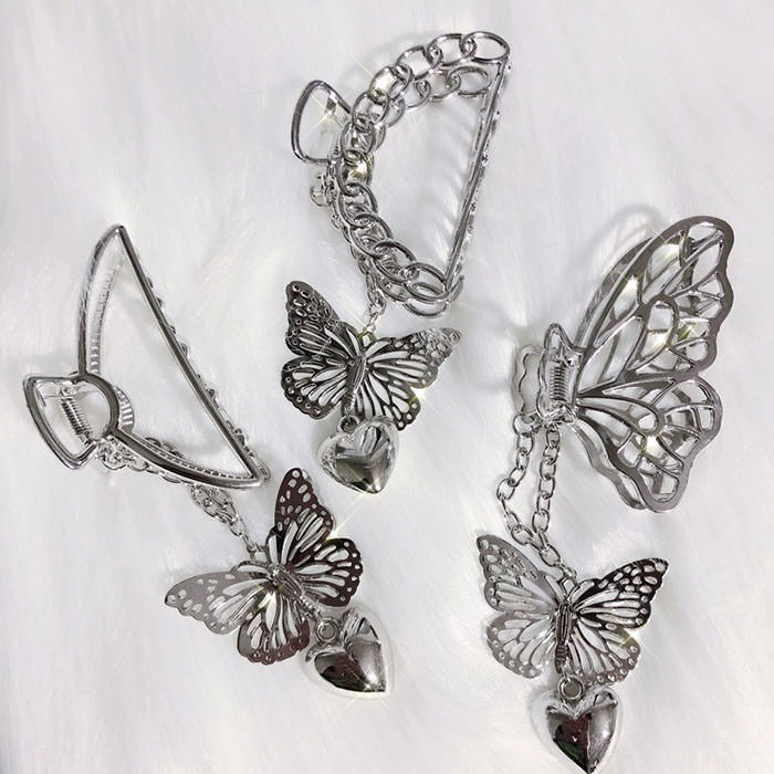 butterfly chain hair claw boogzel apparel