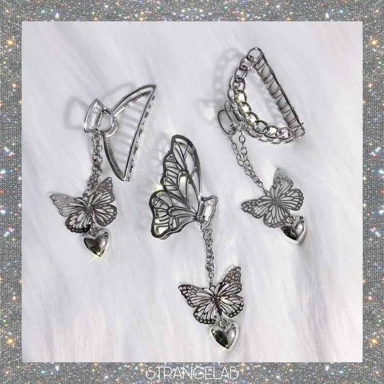 butterfly chain hair claw boogzel apparel