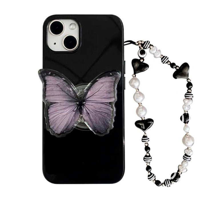 butterfly beaded chain iphone case boogzel apparel