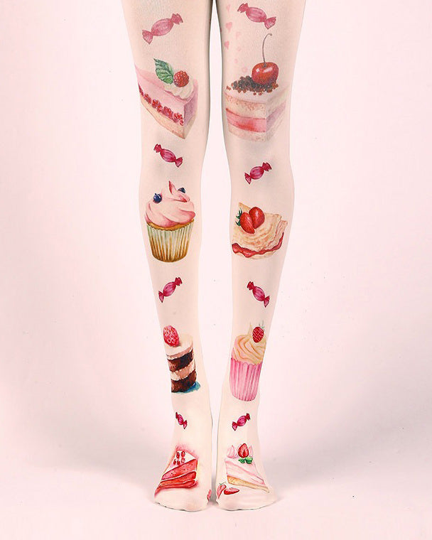 Cake Print Tights - boogzel clothing