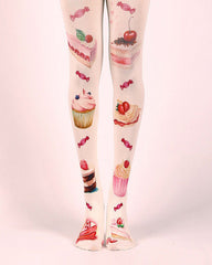 Cake Print Tights - boogzel clothing