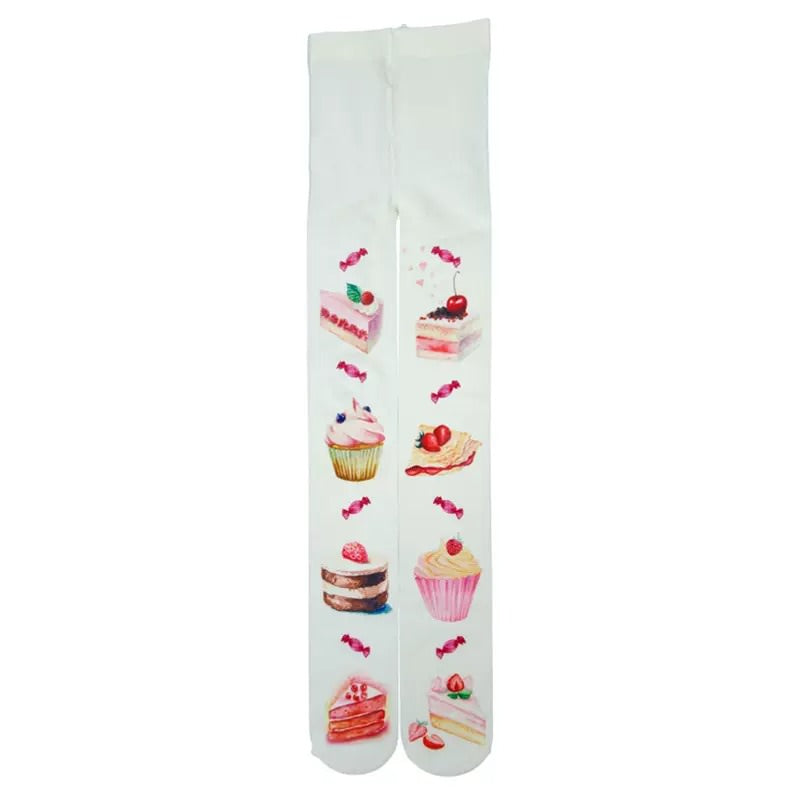 Cake Print Tights - boogzel clothing