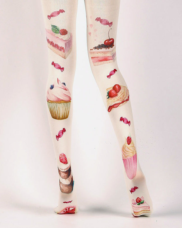 Cake Print Tights - boogzel clothing