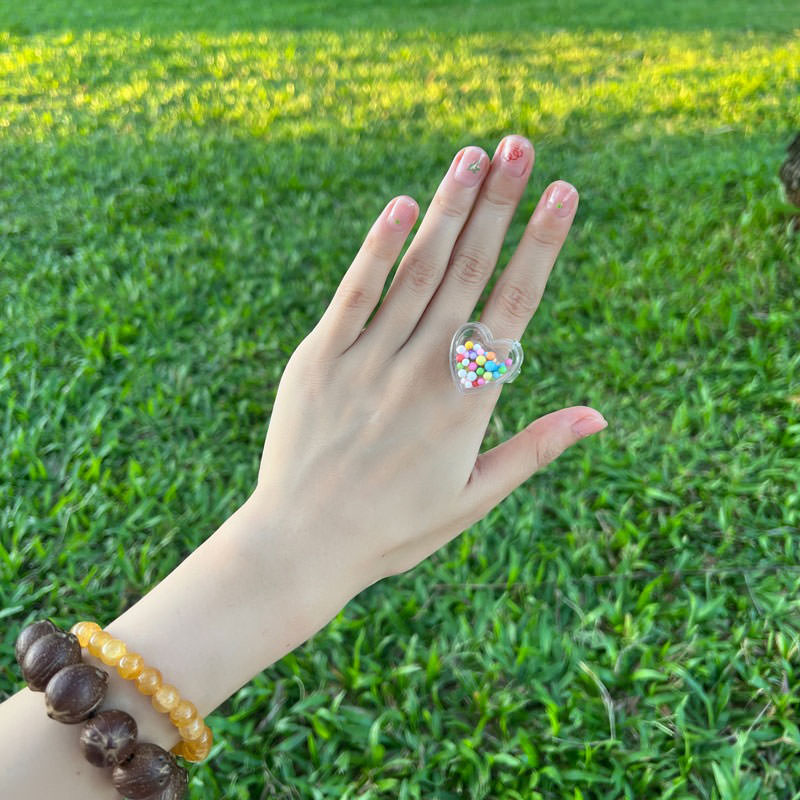 Candy Beads Clear Rings boogzel clothing