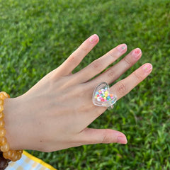Candy Beads Clear Rings boogzel clothing