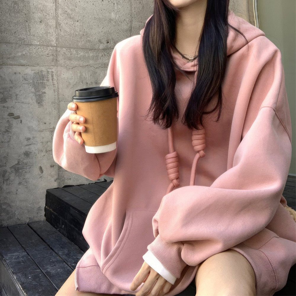 Casual-Loose-Fit-pink-Knot-Hoodie-boogzel-clothing_3