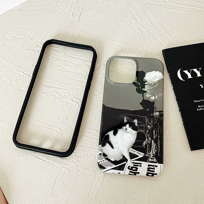 cat rose iphone case boogzel apparel