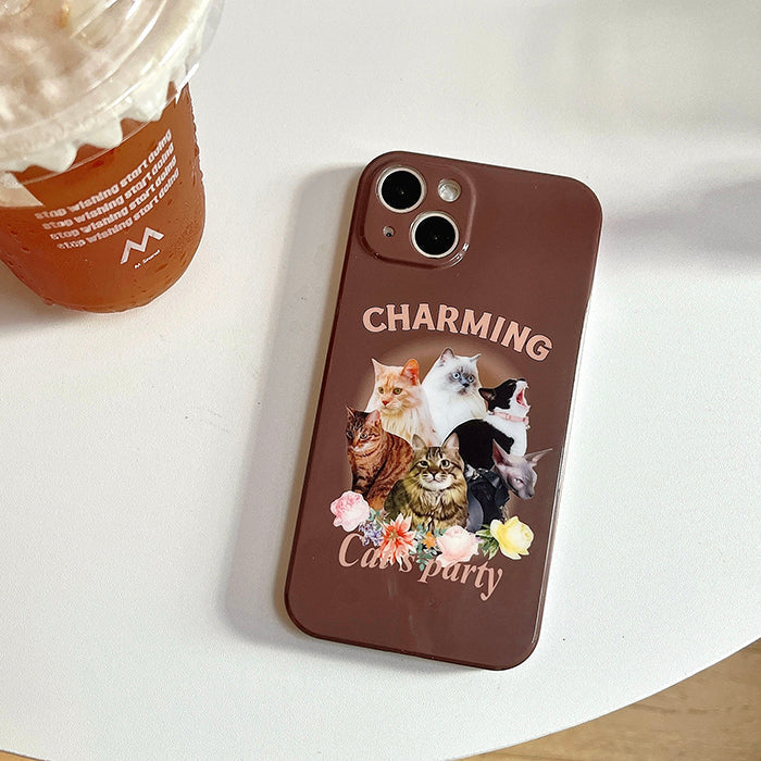 brown cat iphone case boogzel apparel
