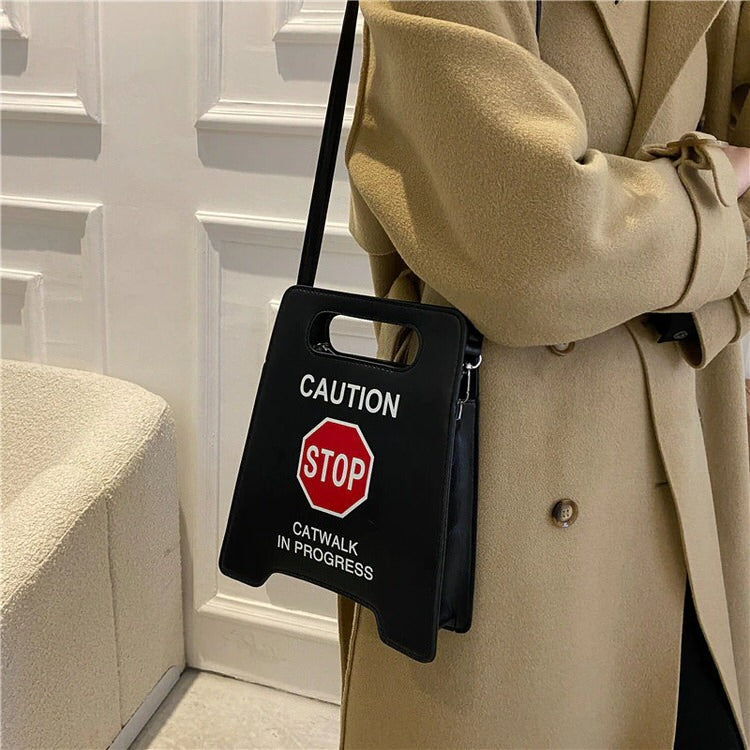 Caution Catwalk in Progress Neon Handbag Neon Handbag | BOOGZEL APPAREL