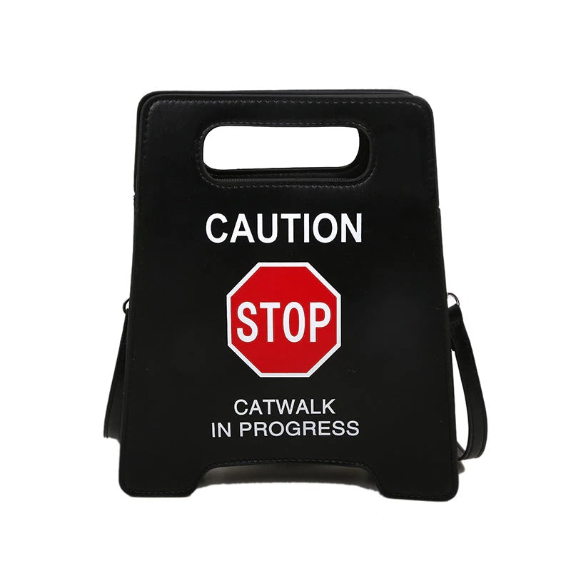 Caution Catwalk in Progress Neon Handbag Neon Handbag | BOOGZEL APPAREL