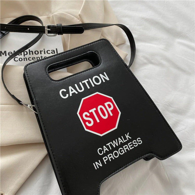 Caution Catwalk in Progress Neon Handbag Neon Handbag | BOOGZEL APPAREL