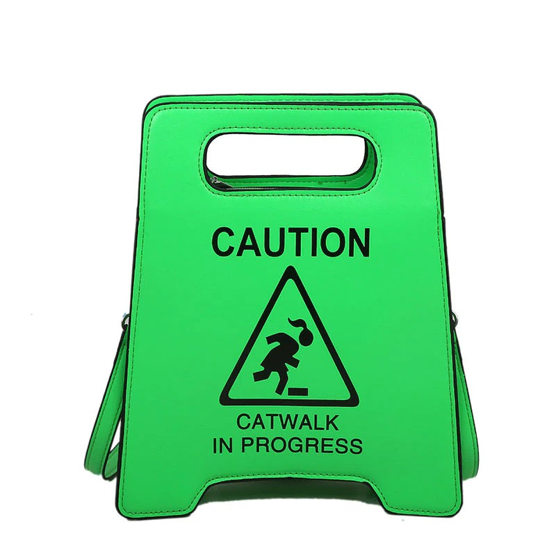 Caution Catwalk in Progress Neon Handbag Neon Handbag | BOOGZEL APPAREL